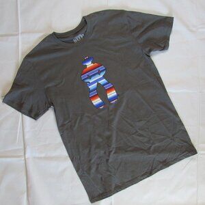 NWOT Cowboy Up Men's Short Sleeve Serape Logo Graphic T-Shirt - Gray